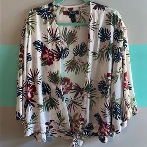 White tropical shawl